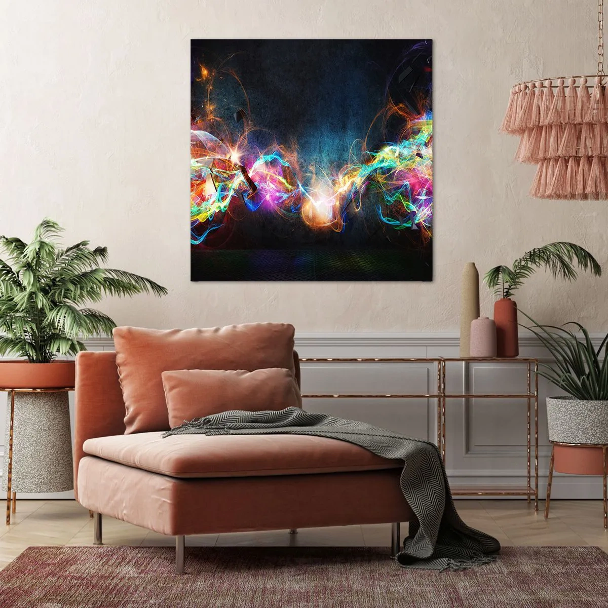 Obraz na plátne - Radostne proti tme - 70x70 cm