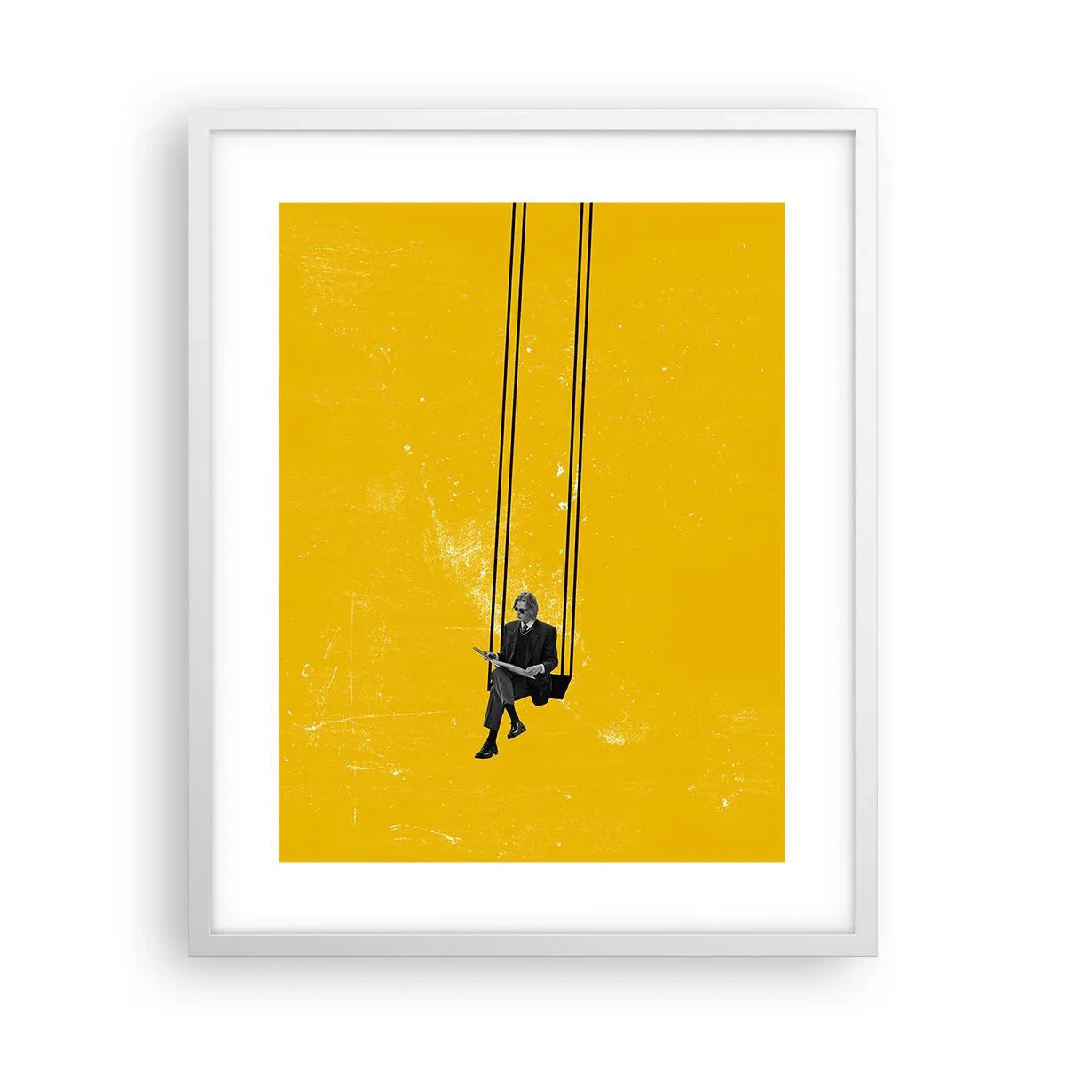 Plagát v bielom ráme - Deň ako každý iný - 40x50 cm