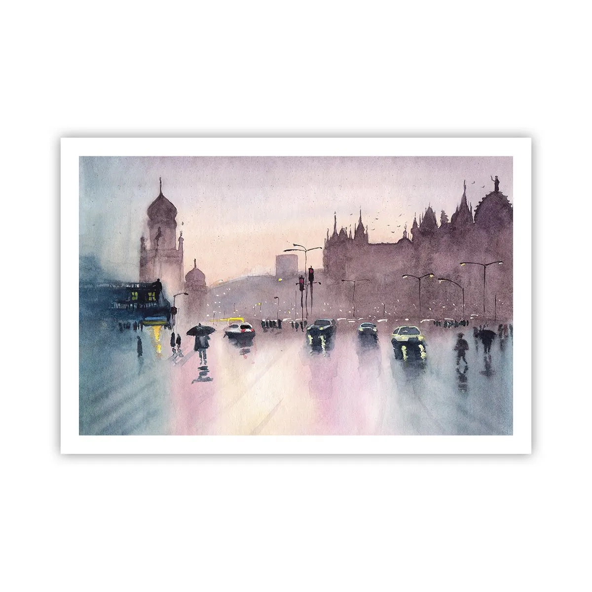 Plagát - V daždivom opare - 91x61 cm