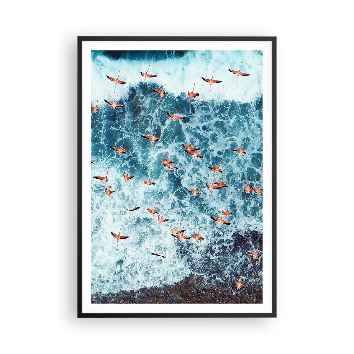 Plagát v čiernom ráme - Prímorský sprievod - 70x100 cm