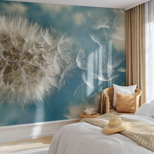 Fototapeta Standard Eco - Nafukovacie atrakcie v jemnom vánku na modrom pozadí - 100x70cm - Dych anjela - Moderná nástenná dekorácia do obývacej izby a spálne ARTTOR