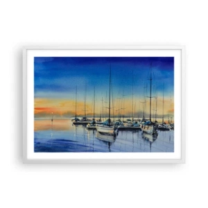 Plagát v bielom ráme - Koniec dobrého dňa - 70x50 cm