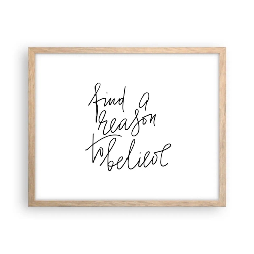 Plagát v ráme zo svetlého duba - Je to možné - 50x40 cm