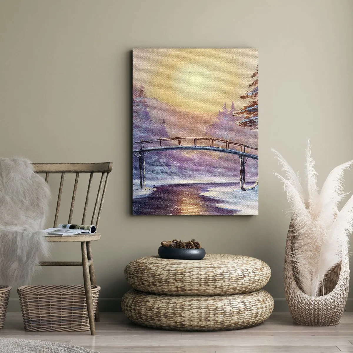 Obraz na plátne - Štyri ročné obdobia - zima - 50x70 cm