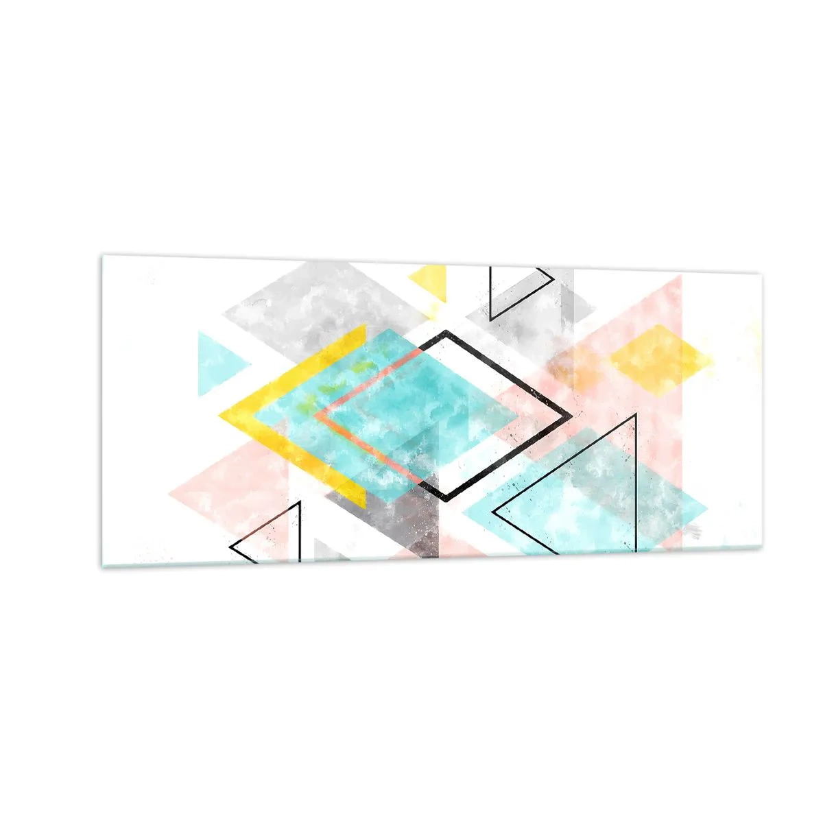 Obraz na skle - Geometrická hračka - 100x40 cm