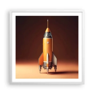 Plagát v bielom ráme - Začína to snom - 60x60 cm