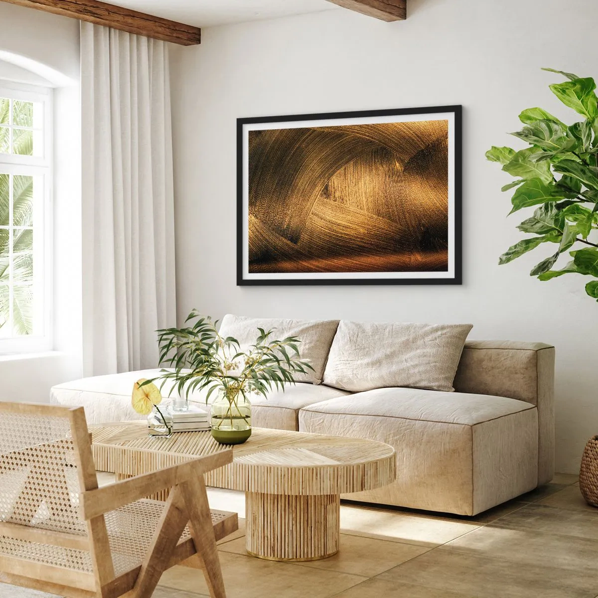 Plagát v čiernom ráme - V zlatom labyrinte - 70x50 cm