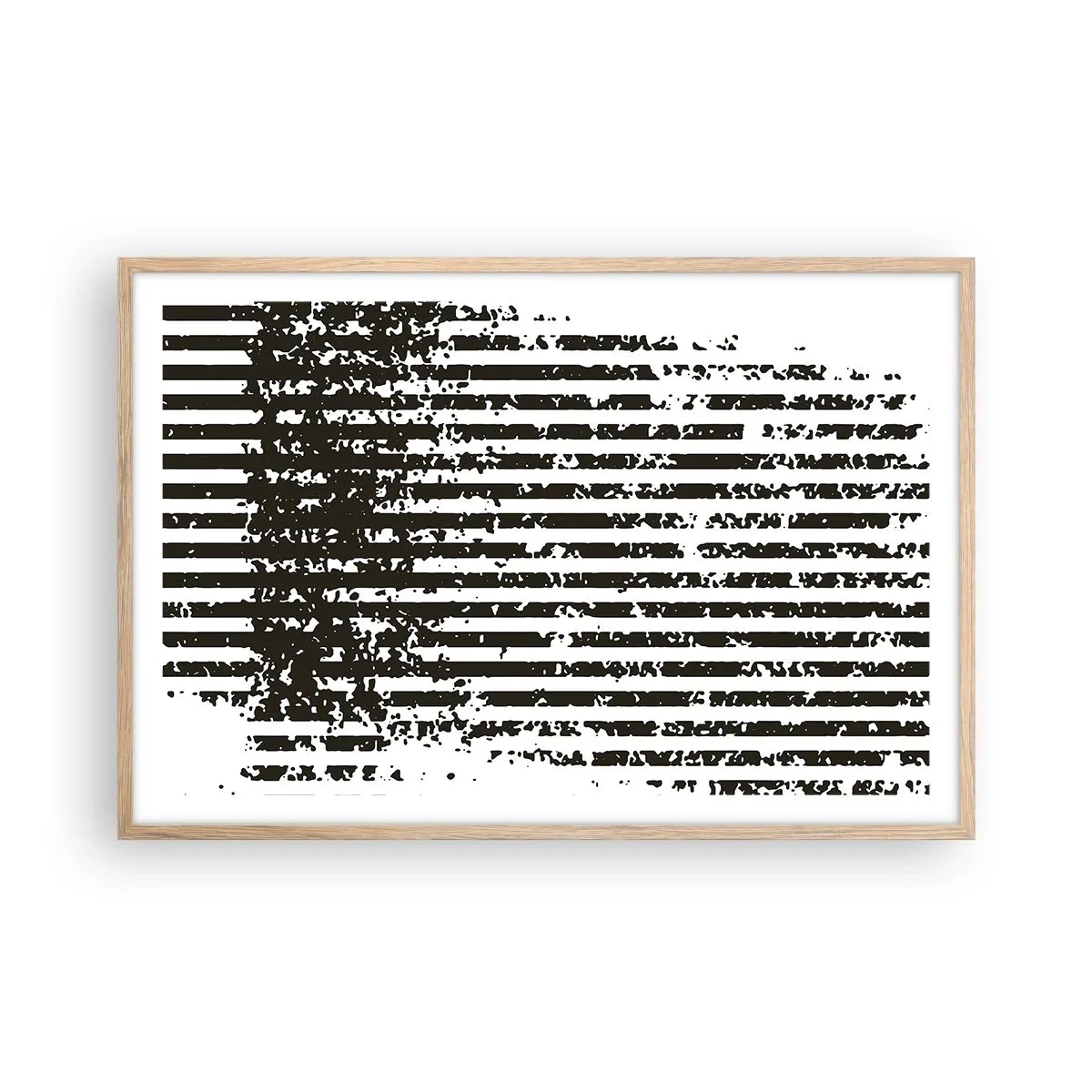 Plagát v ráme zo svetlého duba - Rytmus a šum - 91x61 cm