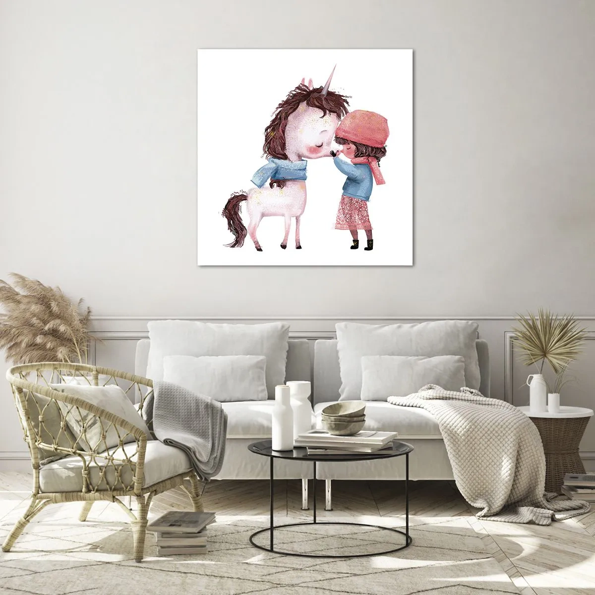 Obraz na skle - Zimný príbeh - 70x70 cm