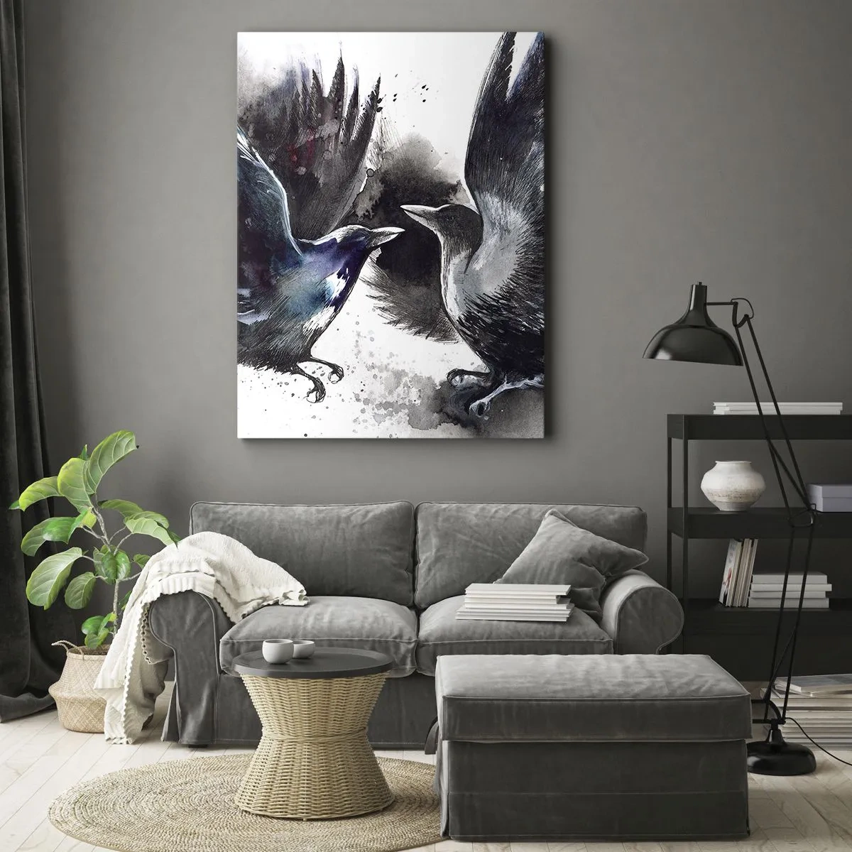 Obraz na plátne - Havran havranovi… - 50x70 cm