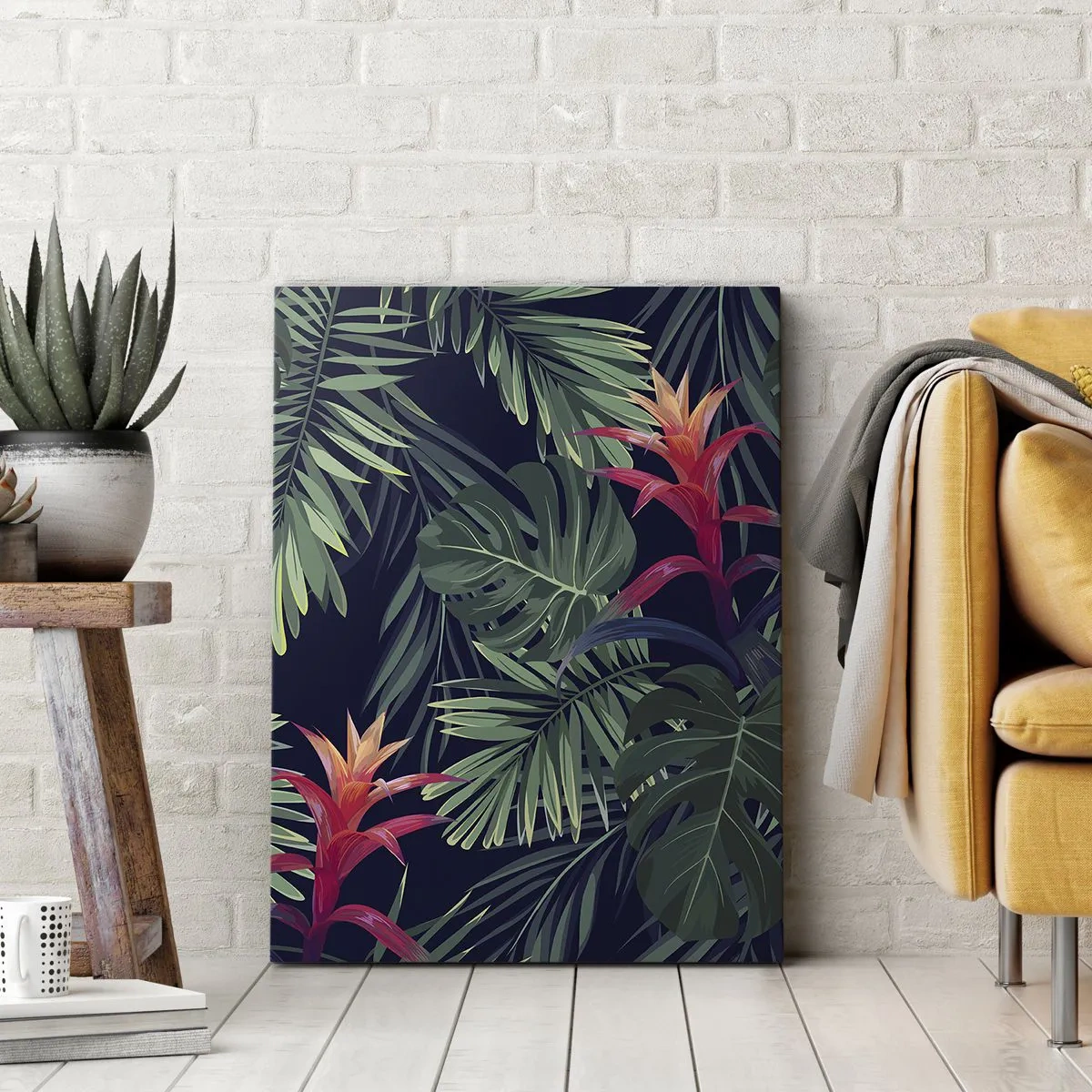 Obraz na plátne - Vzplanúť v zelenom - 50x70 cm