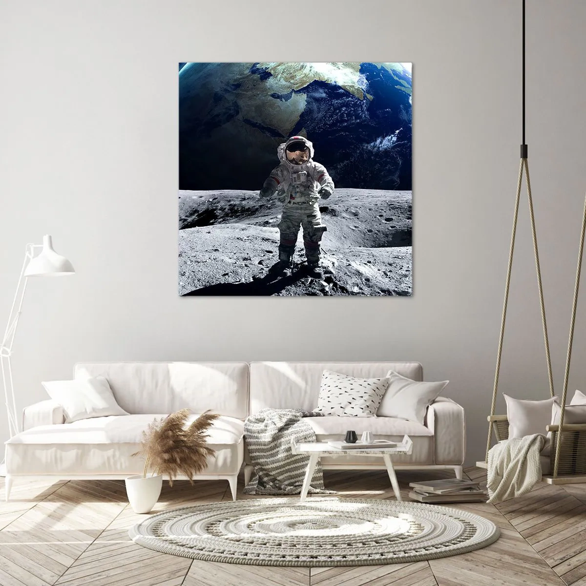 Obraz na plátne - Pozdravy z Mesiaca - 70x70 cm