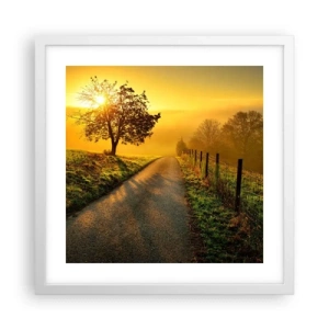 Plagát v bielom ráme - Medové popoludnie - 40x40 cm