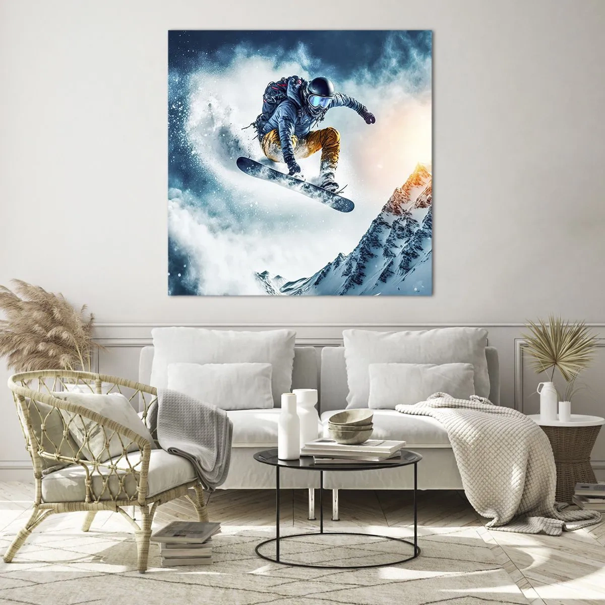 Obraz na skle - Extrémne emócie - 40x40 cm