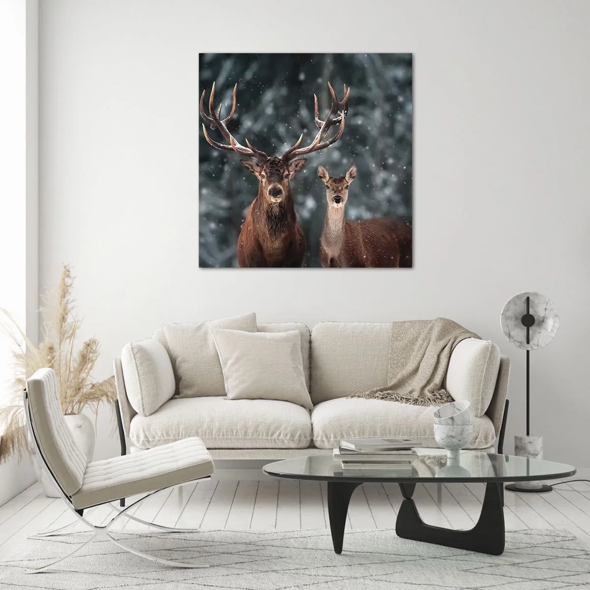 Obraz na skle - Pán lesa so svojou ženou - 60x60 cm