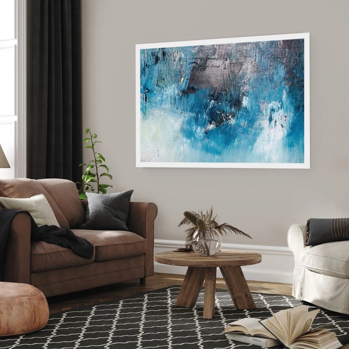 Plagát - Rapsódia v modrom - 70x50 cm
