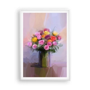Plagát v bielom ráme - Zachytená krása - 70x100 cm