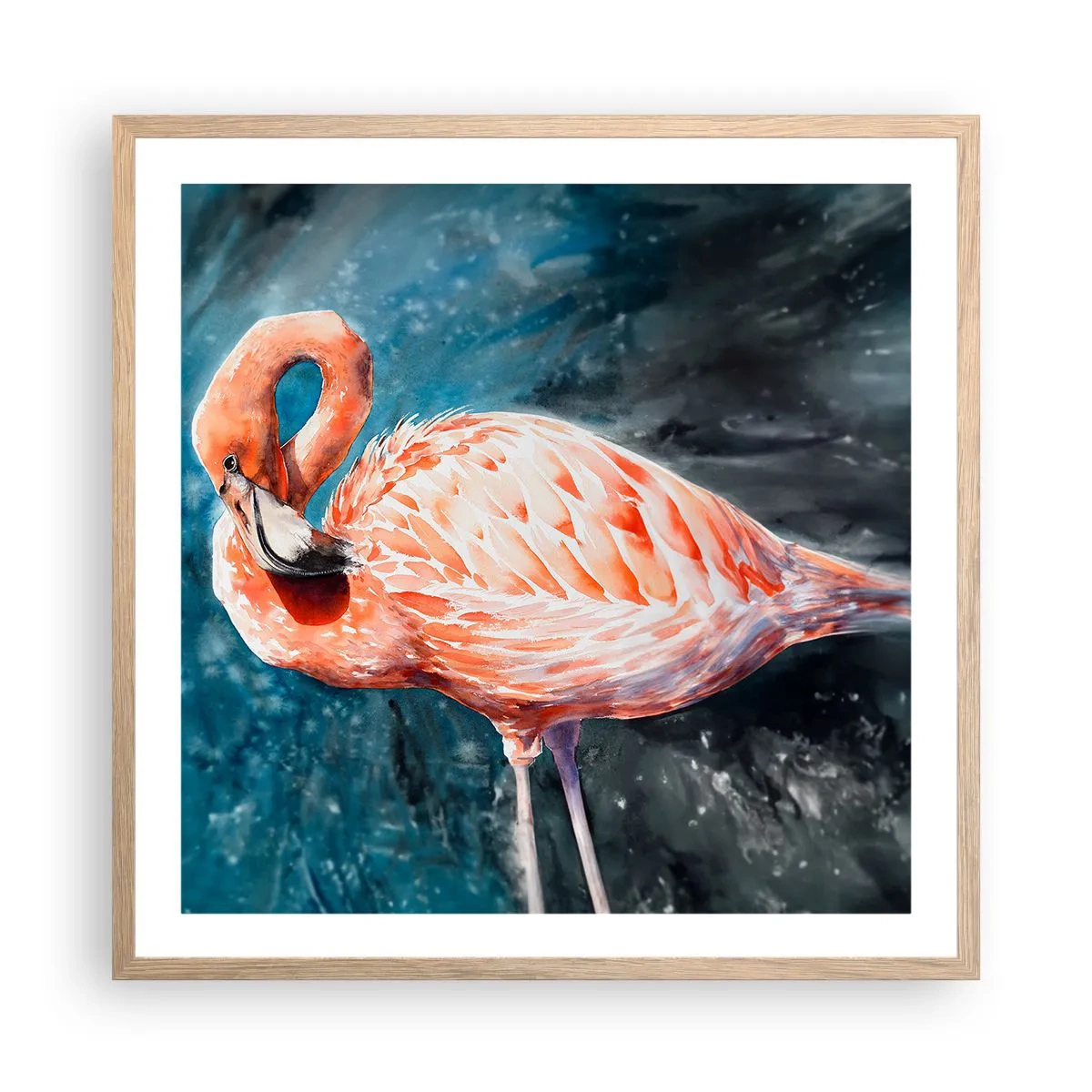 Plagát v ráme zo svetlého duba - Dekoratívne od prírody - 60x60 cm