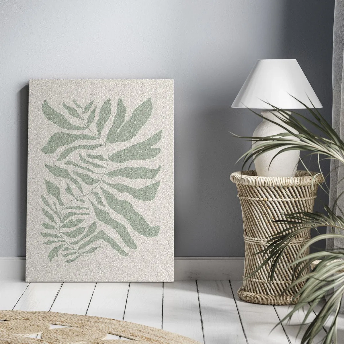 Obraz na plátne - Smaragdová vetva - 70x100 cm