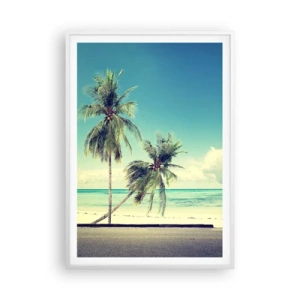 Plagát v bielom ráme - Prázdniny, je čas začať - 70x100 cm