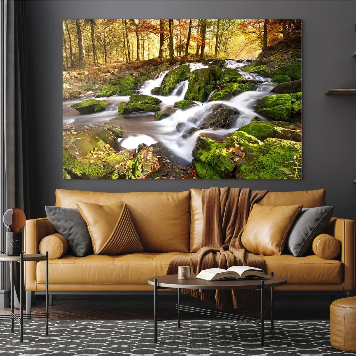 Obraz na skle - Chvatom jesenným lesom - 120x80 cm