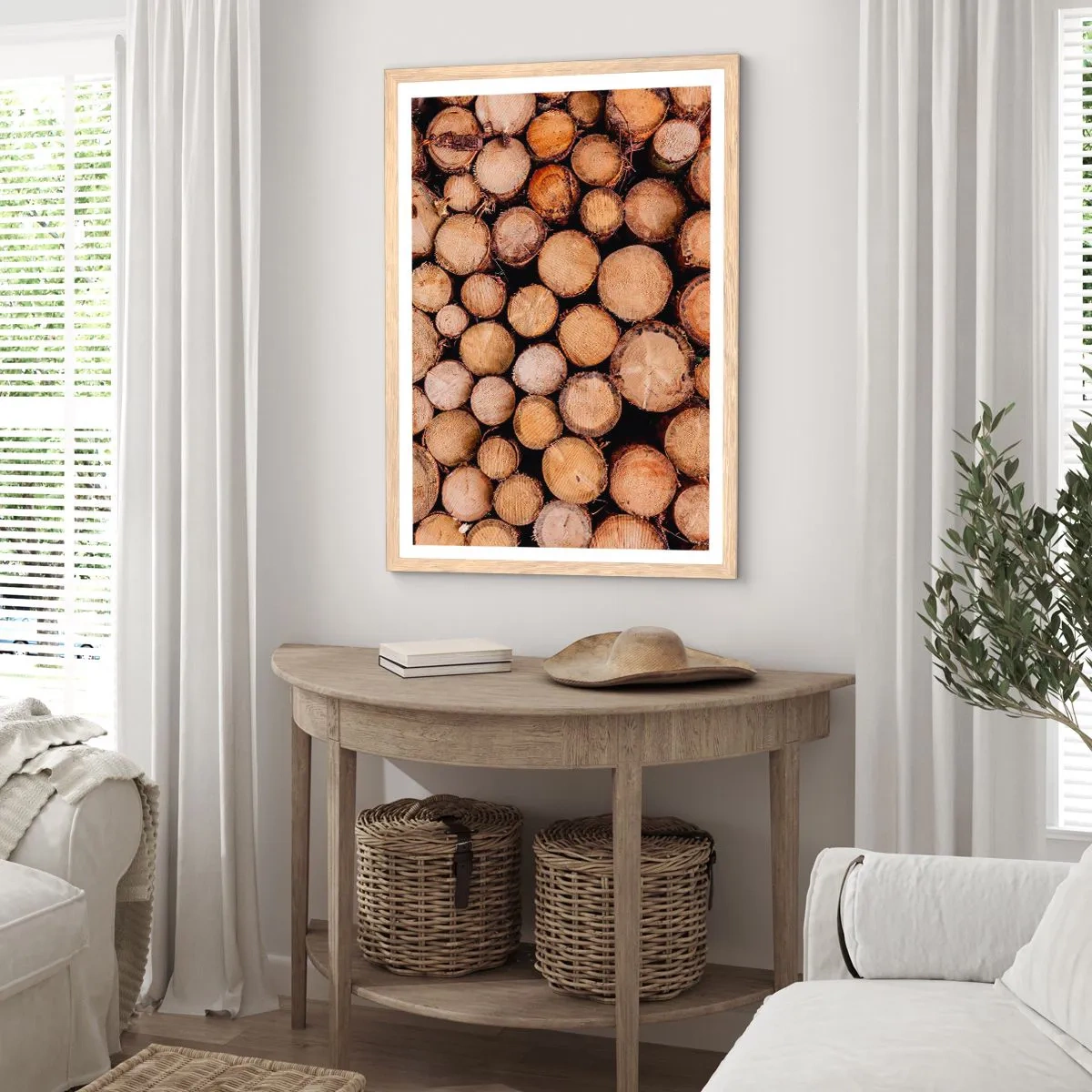 Plagát v ráme zo svetlého duba - Nový začiatok - 70x100 cm