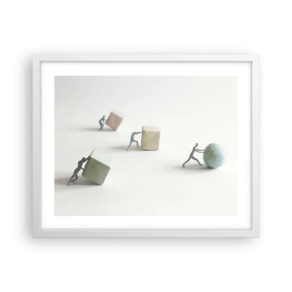 Plagát v bielom ráme - Život samotný - 50x40 cm