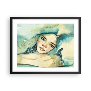 Plagát v čiernom ráme - Am I blue? - 50x40 cm