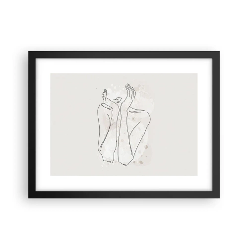 Plagát v čiernom ráme - Zasnený okamih - 40x30 cm