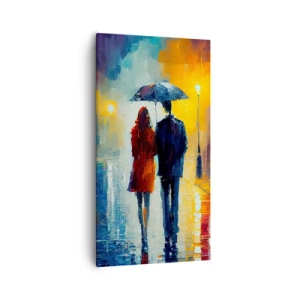 Obraz na plátne - Spolu – farebná noc - 55x100 cm