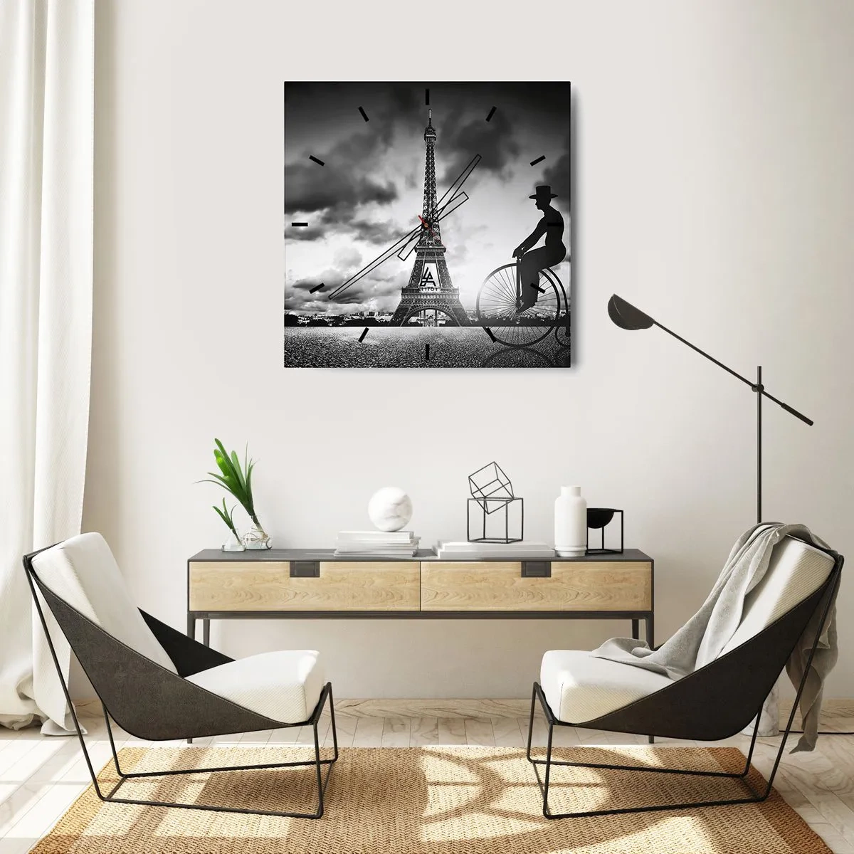 Nástenné hodiny - Túžba po Belle Epoque - 40x40 cm