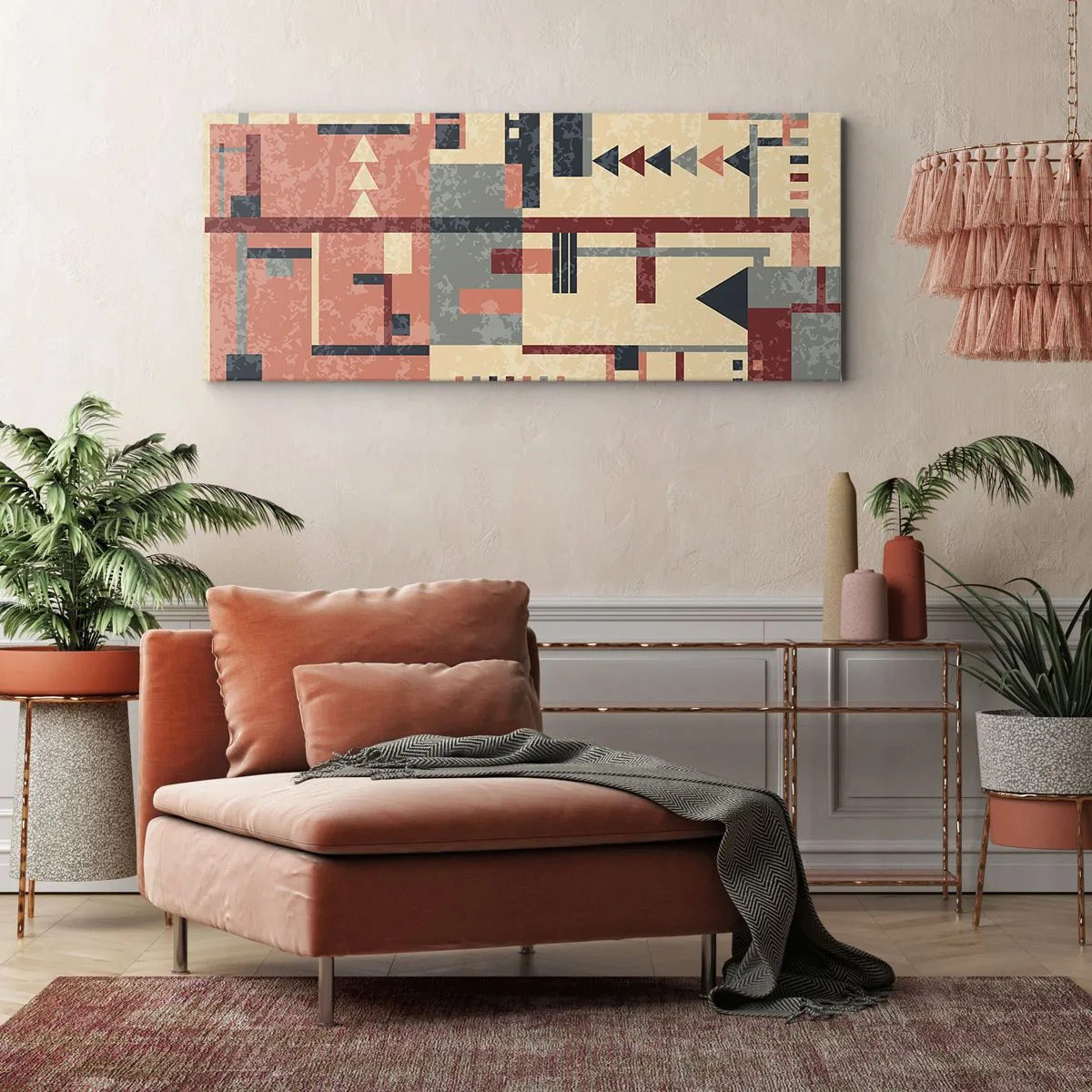 Obraz na plátne - Vodorovná a zvislá kombinácia - 120x50 cm