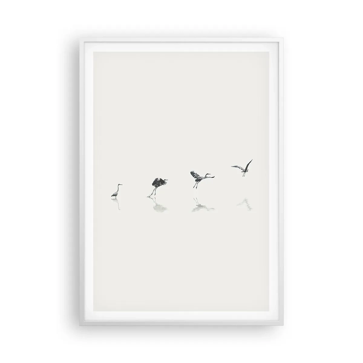 Plagát v bielom ráme - Štyri jednoduché kroky - 70x100 cm