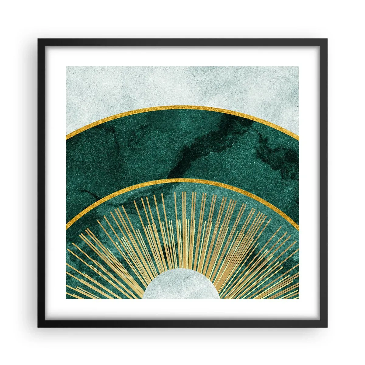 Plagát v čiernom ráme - Iná slnečná sústava - 50x50 cm