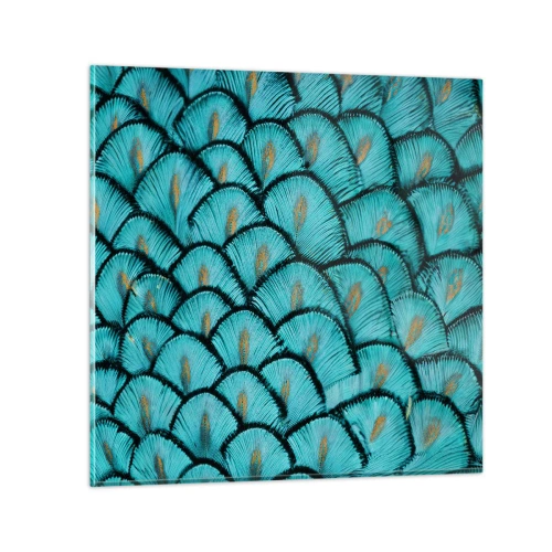 Obraz na skle - Veľká slávnosť peria - 40x40 cm