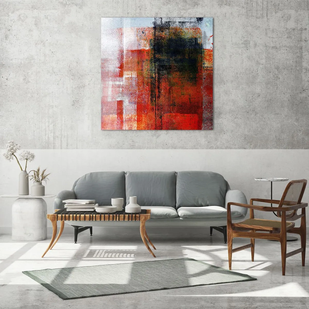 Obraz na skle - Žiariaca kompozícia - 70x70 cm