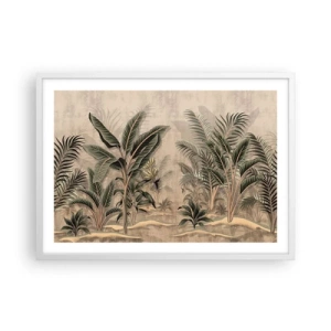 Plagát v bielom ráme - Rytina v koloniálnom štýle - 70x50 cm