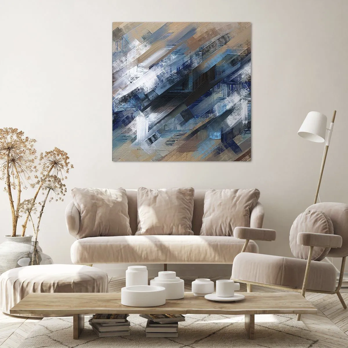 Obraz na plátne - Modrá šikmosť - 60x60 cm