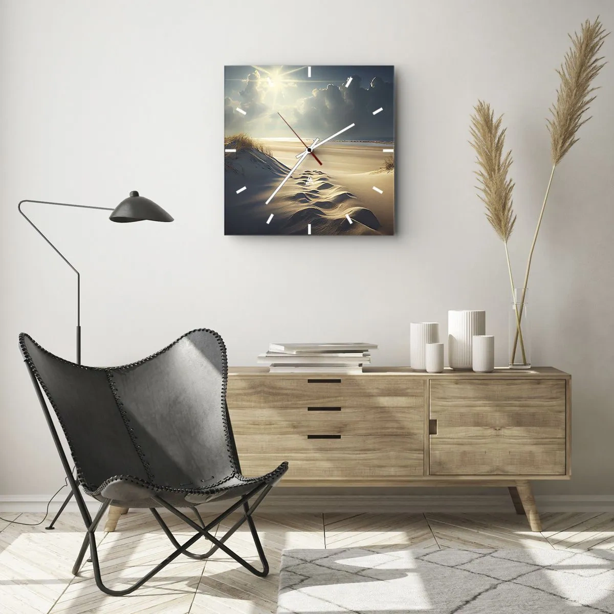 Nástenné hodiny - Upokojujúca krajina - 40x40 cm