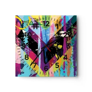Nástenné hodiny - Zhora nadol - 40x40 cm