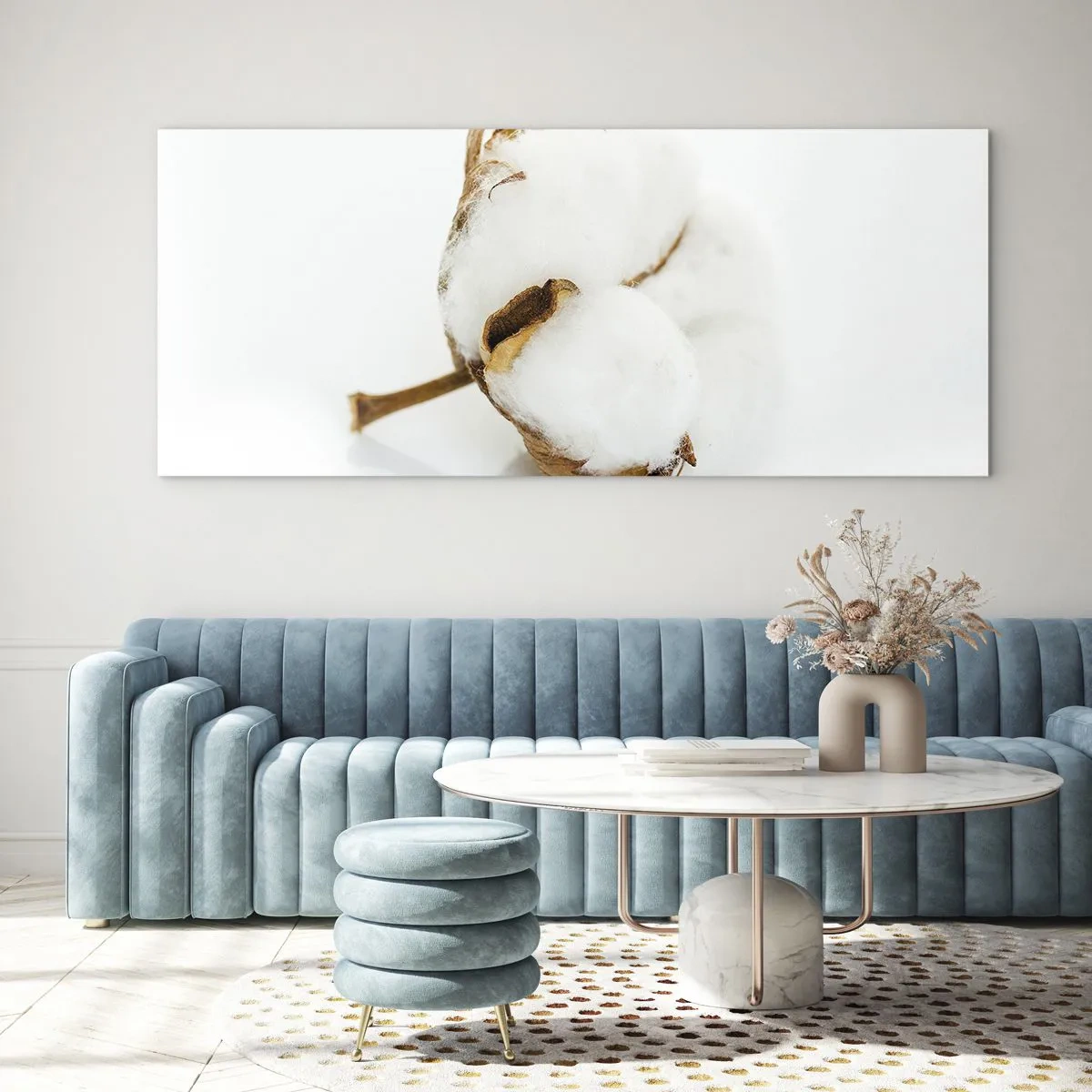 Obraz na skle - Mäkká od prírody - 140x50 cm