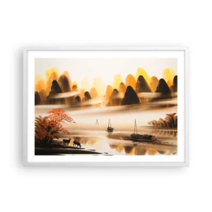 Plagát v bielom ráme - Ďalej ako na Ďalekom východe - 70x50 cm