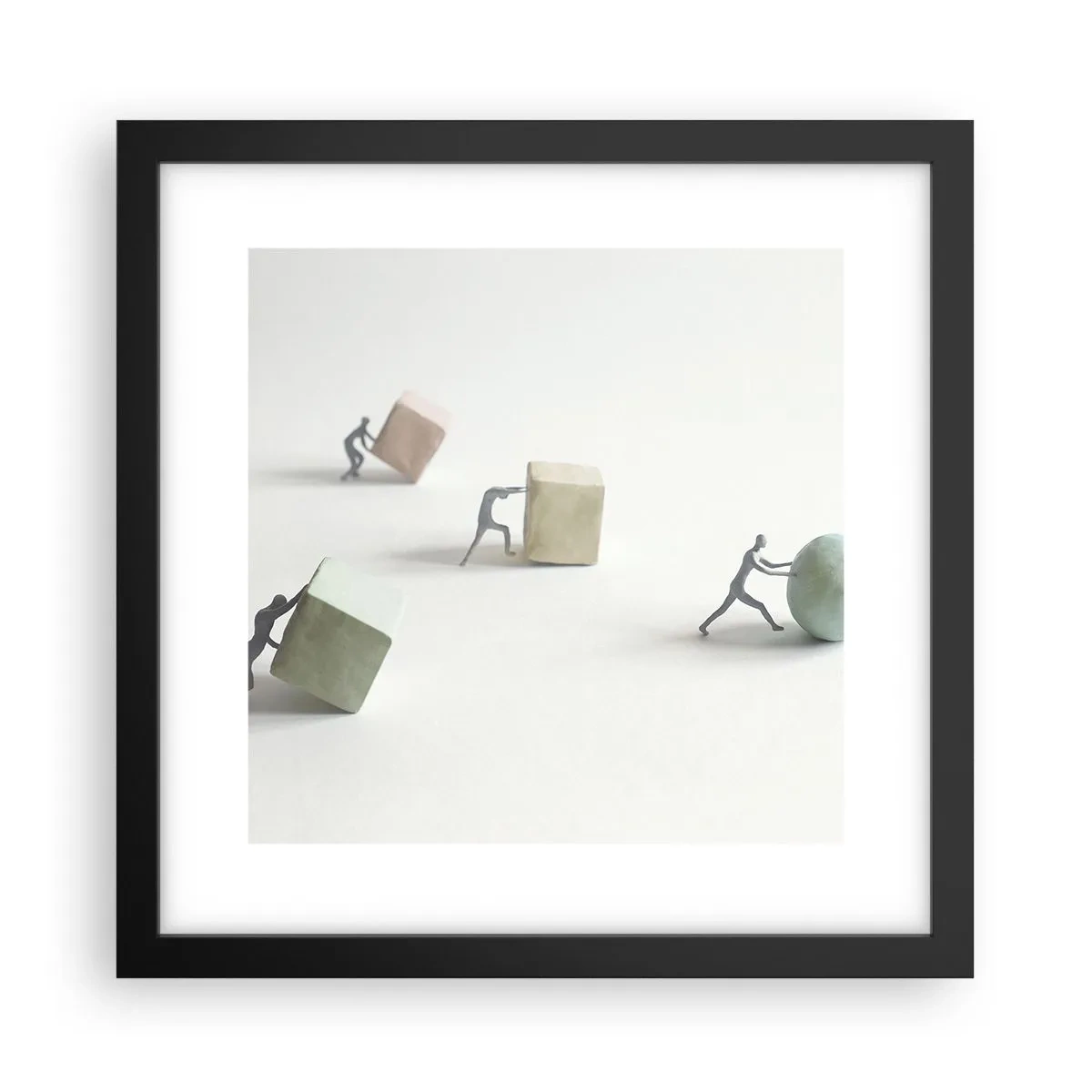 Plagát v čiernom ráme - Život samotný - 30x30 cm