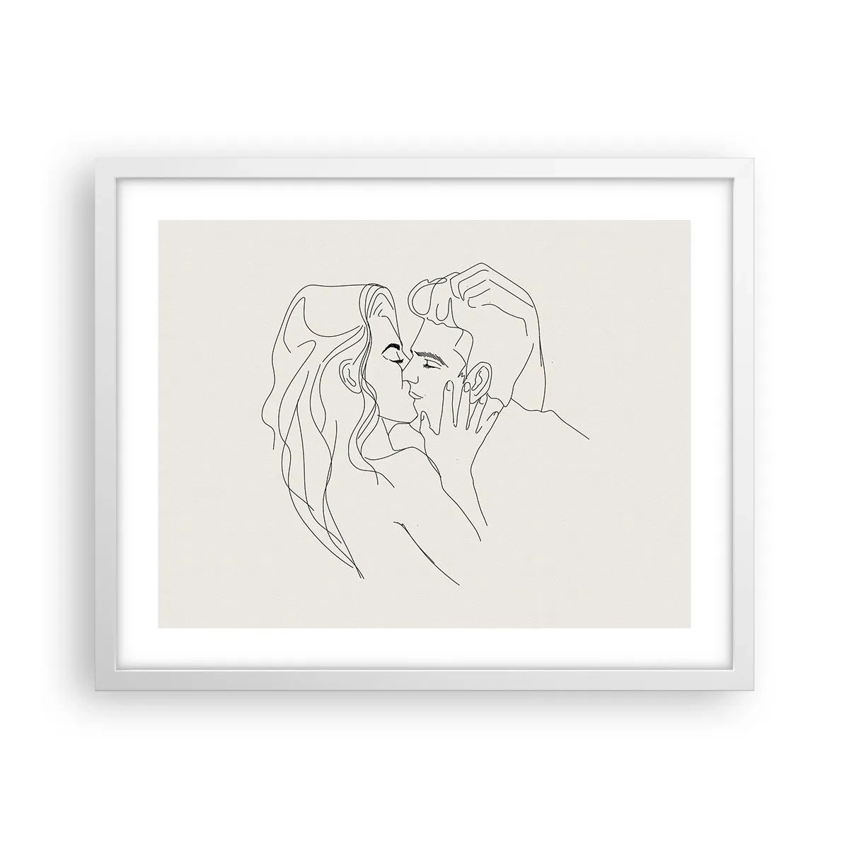 Plagát v bielom ráme - Zamotaní citom - 50x40 cm