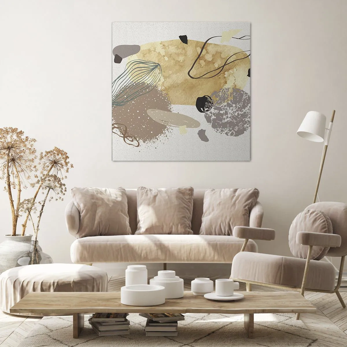 Obraz na plátne - Abstraktná slivka - 70x70 cm