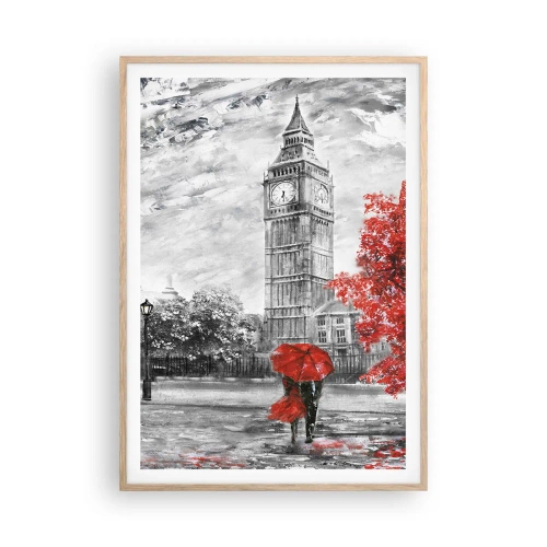 Plagát v ráme zo svetlého duba - Vzrušujúci deň - 70x100 cm