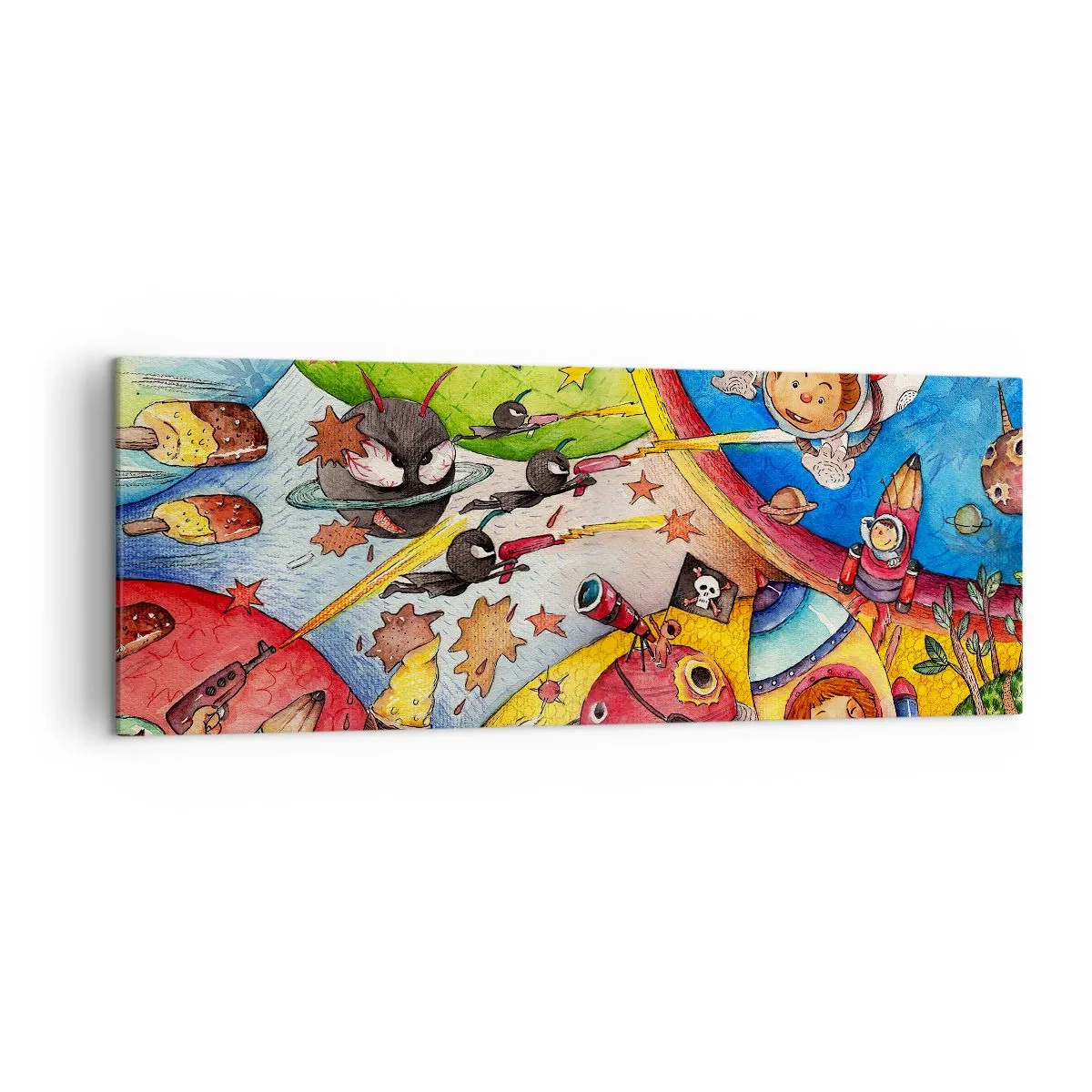 Obraz na plátne - Veľké vesmírne dobrodružstvo - 140x50 cm