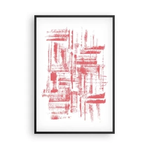 Plagát v čiernom ráme - Červené mesto - 61x91 cm