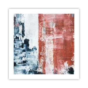 Plagát - Abstraktné pol na pol - 50x50 cm