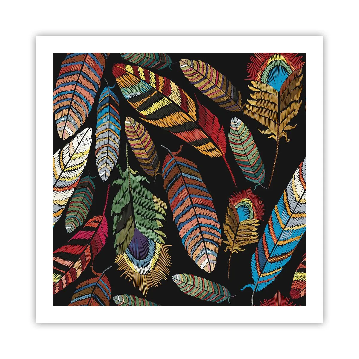 Plagát - Vtáčí karneval - 60x60 cm